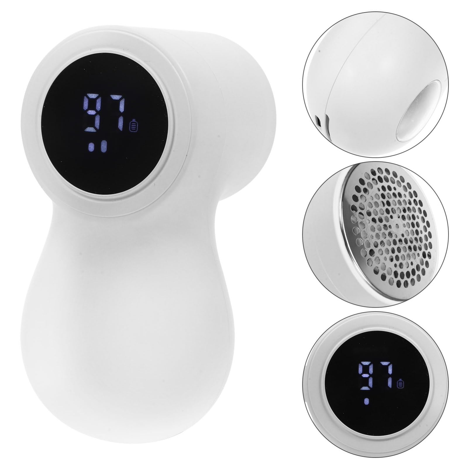 FRCOLOR Rasatore per Maglioni Elettrico Rimuovi Pelucchi Batteria 800mah Design Ergonomico in Abs e Acciaio per Cappotti e Biancheria da Letto