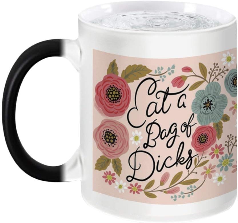 Bеѕt Cуbеr Dеаlѕ 🔥 Ditooms Magic Mug Heat Sensitive Ceramic Coffee Mug, Eat a Bag of Dicks,11oz