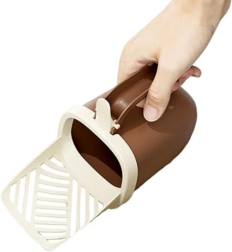 Cat Litter Scoop Holder, Cat Litter Scooper with Holder, Large Capacity CAT Scoop Holder, Portable Waste Can and Bracket, Kitten Litter Shovel for Home