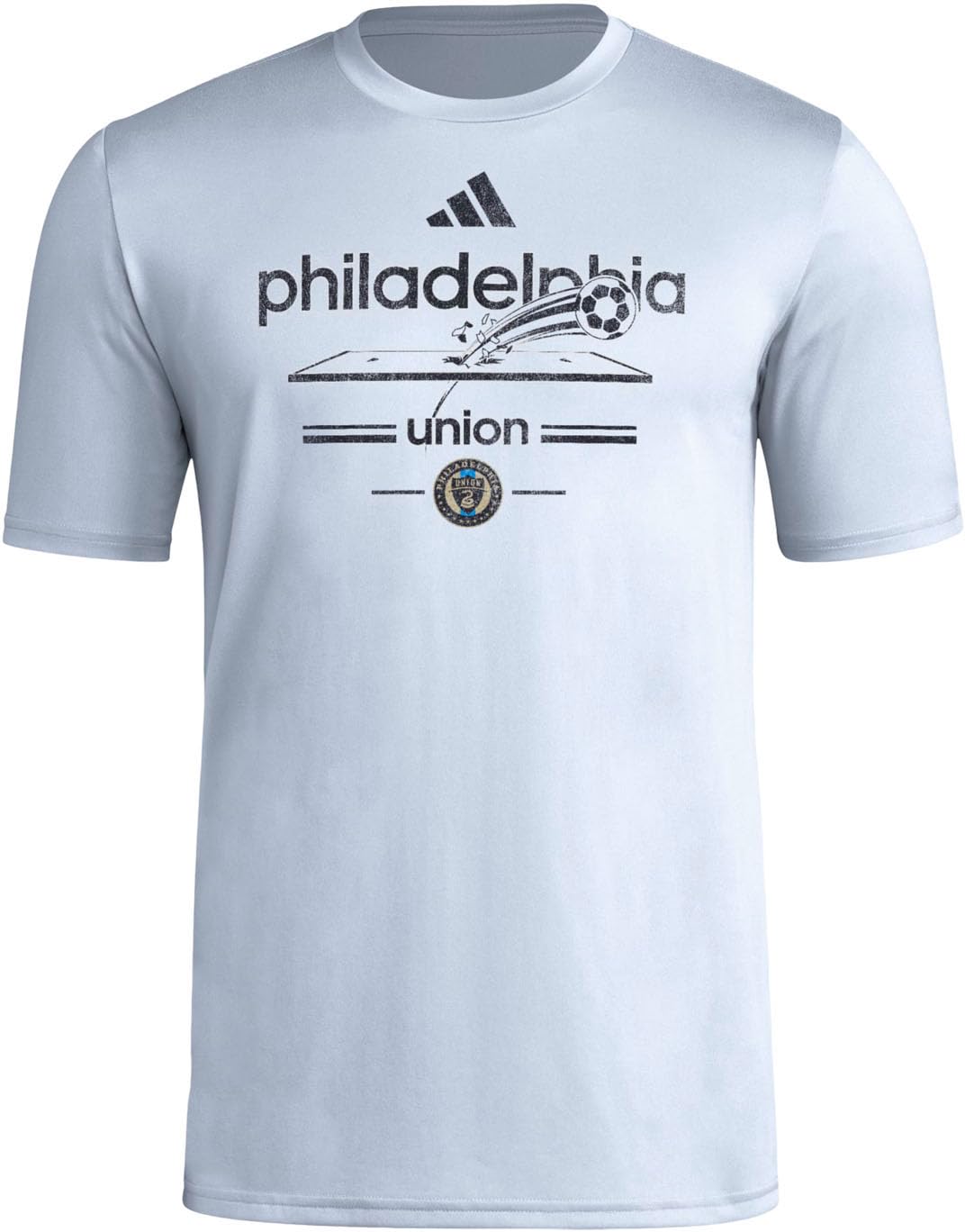 adidas Men's Philadelphia Union Vintage World Pre-Game Short Sleeve T-Shirt