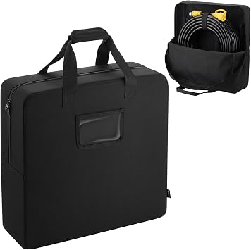 RV Extension Cord Storage Bag Generator Cable Organizer Bag Heavy Duty Generator Cords Carrying Case Universal Cable Management Tote for EV Charging Cables, Jumper Cables, Garden Hoses