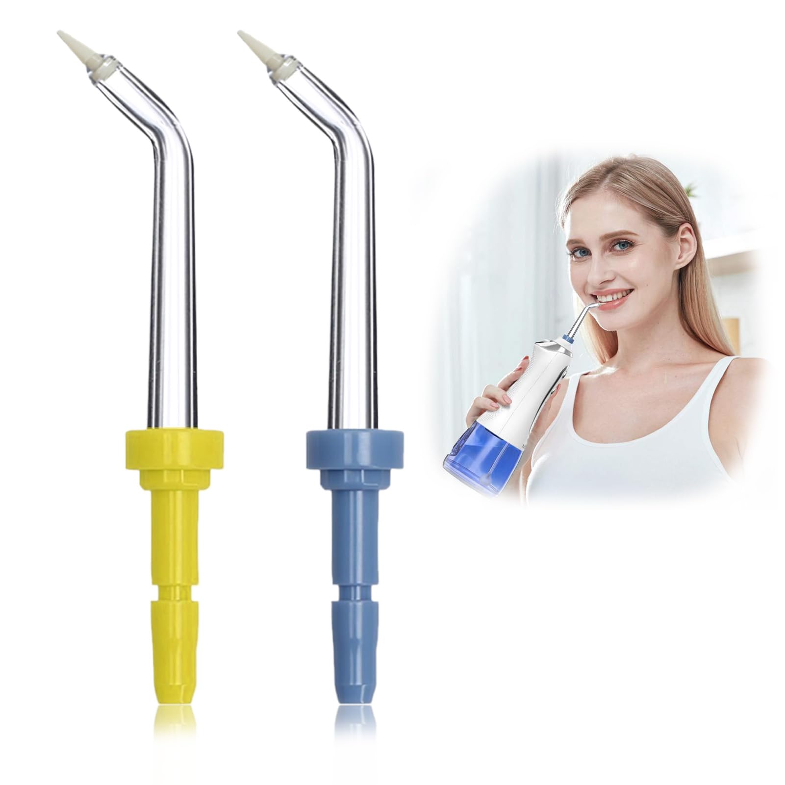 2 embouts de rechange pour Waterpik hydropulseur dentaire - Têtes de rechange pour enlever la plaque parodontale - Outils de nettoyage dentaire