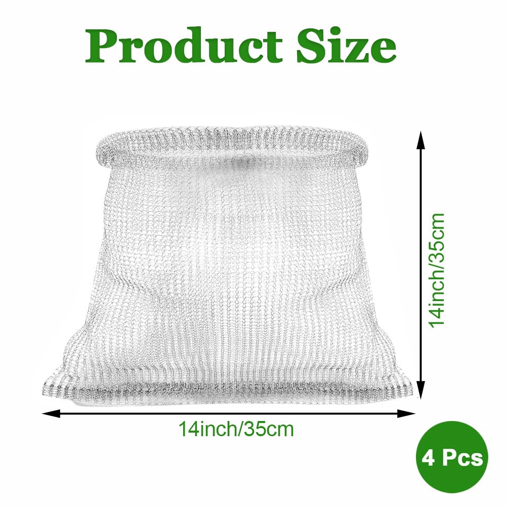 3 Cestini Protettivi In Acciaio Inox Per Radici: 45x40cm - Gabbia Anti-Arvicole E Talpe Per Piante E Ortaggi