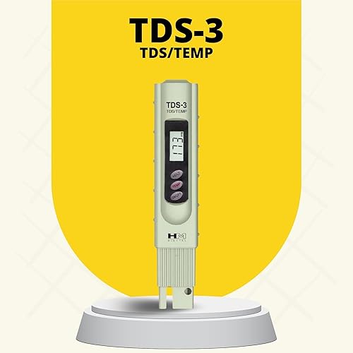 Miniatura 2 de HM Digital TDS-3 medidor de TDS portátil con funda de transporte, rango de medición de TDS de 0 - 9990 ppm, resolución de 1 ppm, precisión de