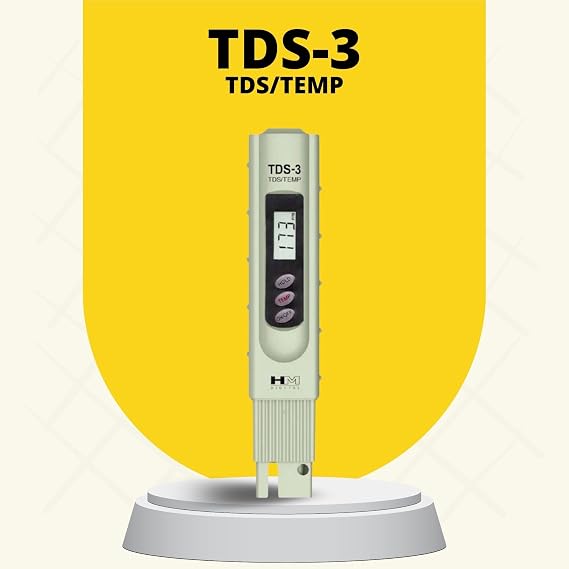 HM Digital TDS-3 Handheld TDS Meter with Carrying Case, 0-9990 ppm TDS Measurement Range, 1 ppm Resolution, 2% Readout Accuracy
