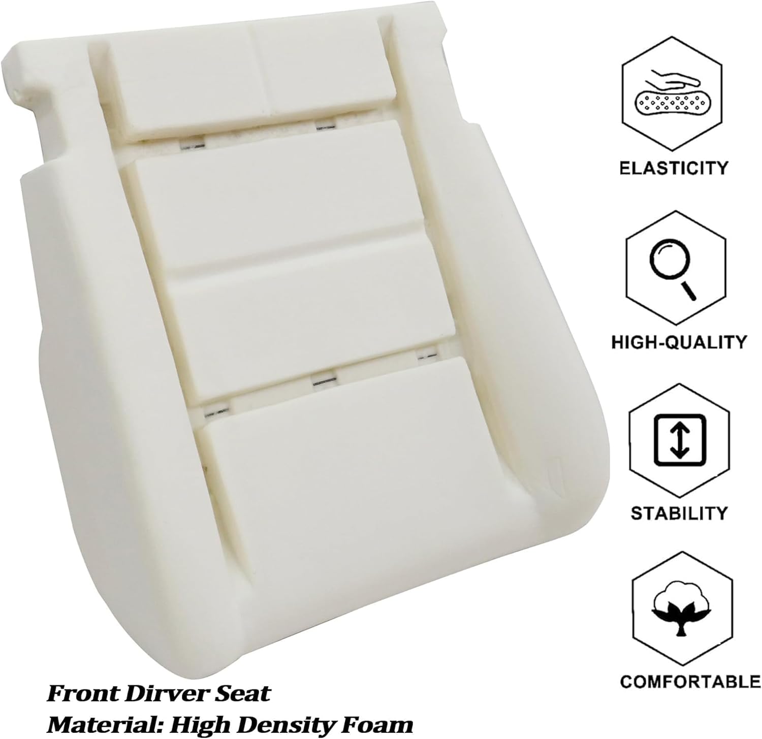 GXARTS Front Driver Side Bottom Foam Seat Cushion Replacement Compatible with Ford F250 F350 F450 F550 2002 2003 2004 2005 2006 2007