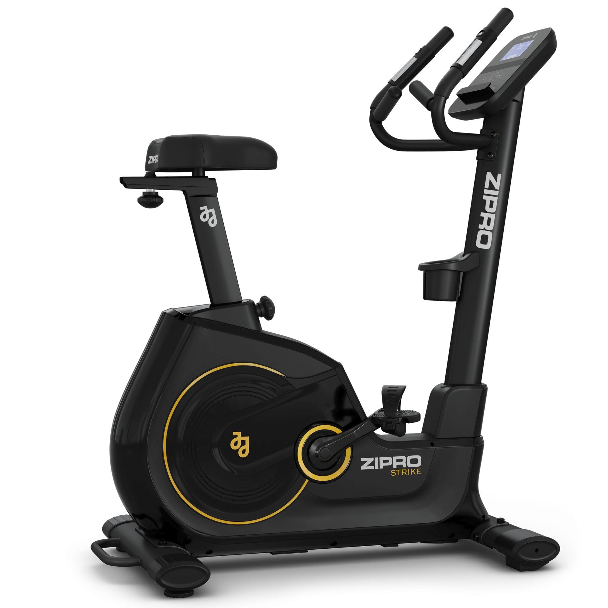 Zipro Vélo d'appartement Strike Gold, Ergomètre Fitness, Vélo d'appartement magnétique, Ergomètre jusqu'à 150 kg, Vélo d'intérieur, Vélo d'entraînement à domicile, Vélo ergomètre filaire