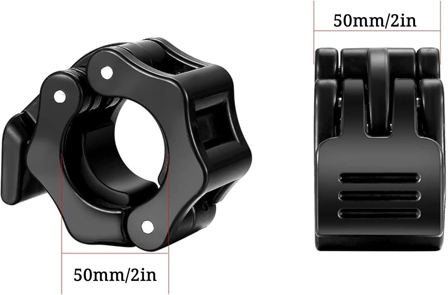 ZSXGZL 1 Pair 50mm Barbell Collar Lock Clips Dumbbell Buckle Olympic 2" Weight Lifting Bar Clamp for Gym Fitness Exercise Body Building (Pink) : Sports & Outdoors