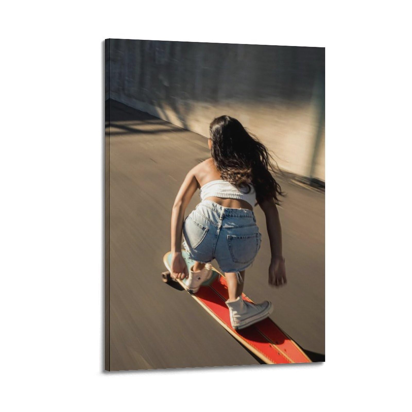 XKUGA Extreme Sports Adventure Poster Skateboard Athlete Model Modern Decorative Canvas Prints - Ideal Wall Art for Family, Man Cave, Game Room, Boys & Girls Bedroom 20x30inch(50x75cm)