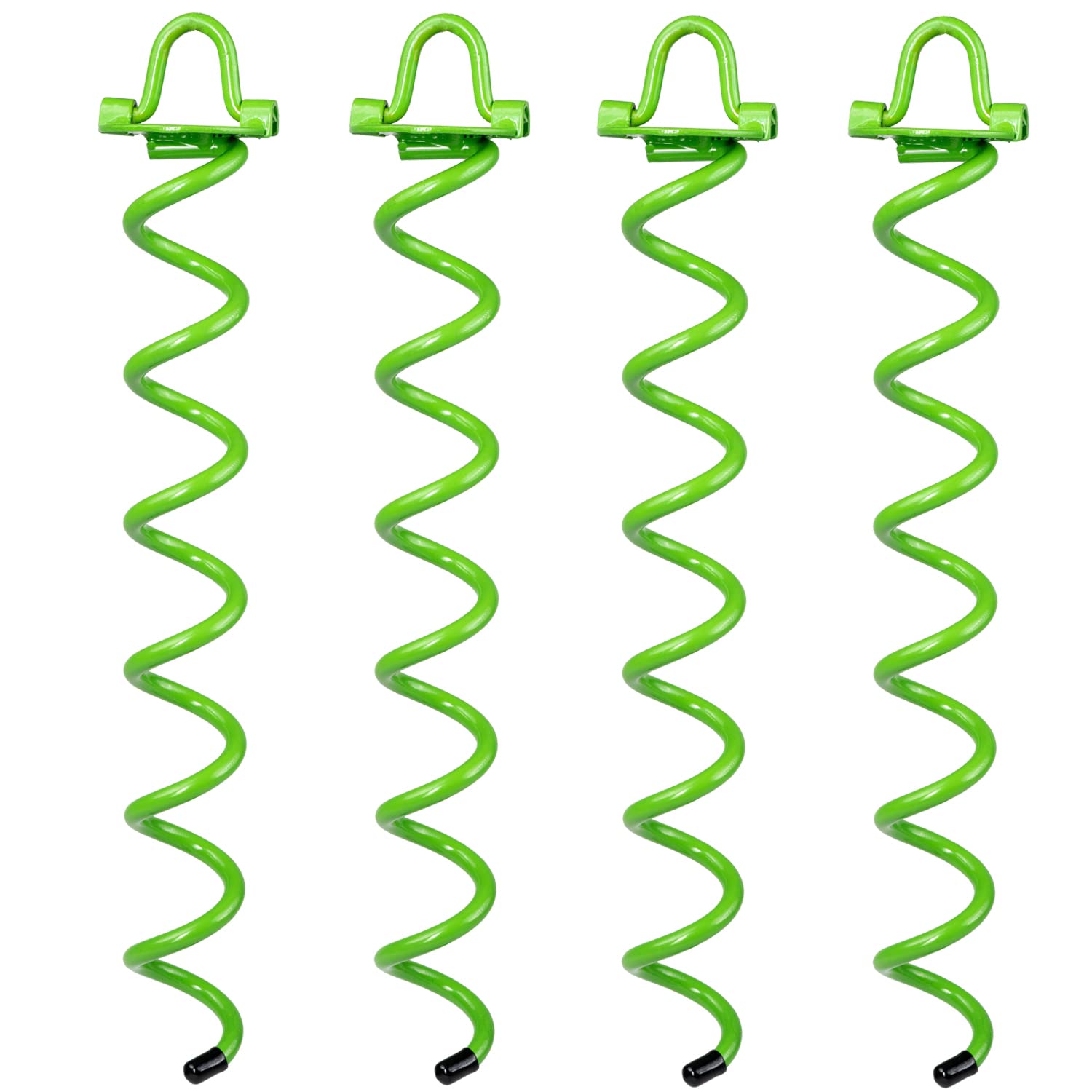 AshmanOnline Ancoraggio a Terra a Spirale da 16 Pollici di Colore Verde - Ideale per Proteggere Animali, Tende, tettoie, capannoni, Porte per Auto, altalene