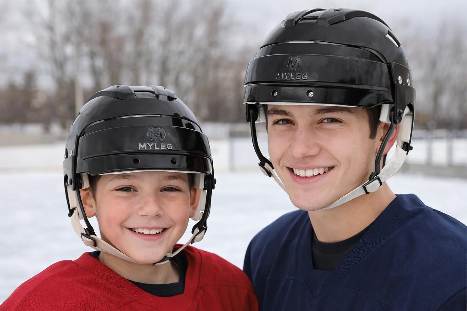MyLec Pro Helmet with Chin Strap, Lightweight & Durable, High-Impact Plastic, Roller Hockey with Ventilation & Adjustable Elastic Straps, Secure Fit, 1/2" Foam Padding (Black)