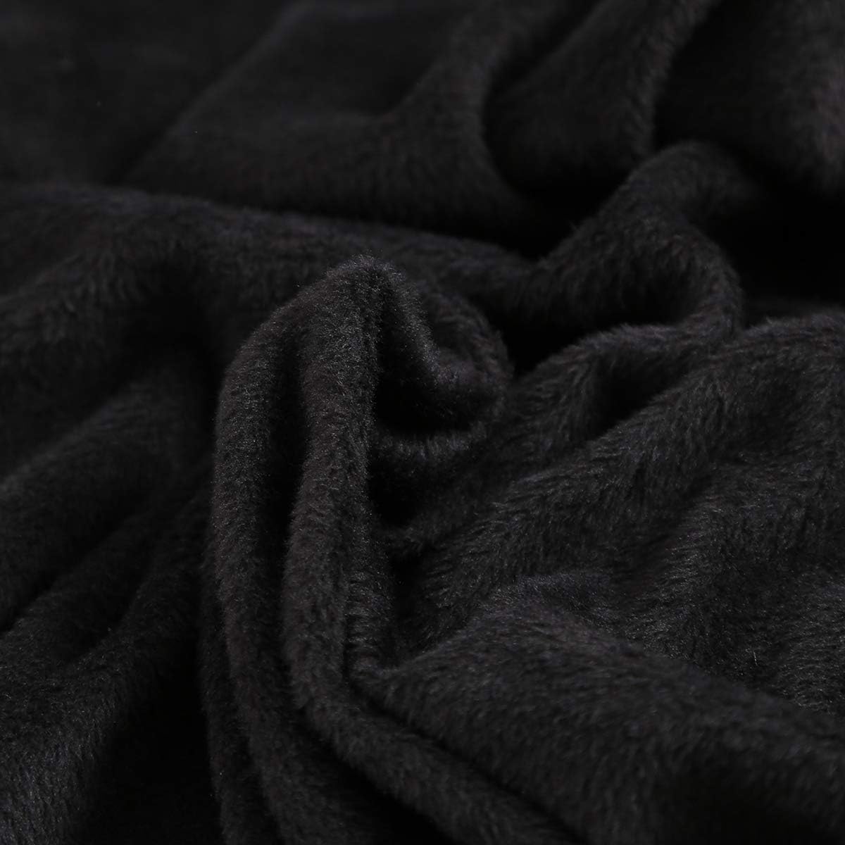 MIFXIN Armless Sofa Bed Cover Stretch Futon Slipcover Plush Thicker Solid Color 3 Seat Full Folding Sofa Couch Futon Furniture Protector Without Armrests (Black)