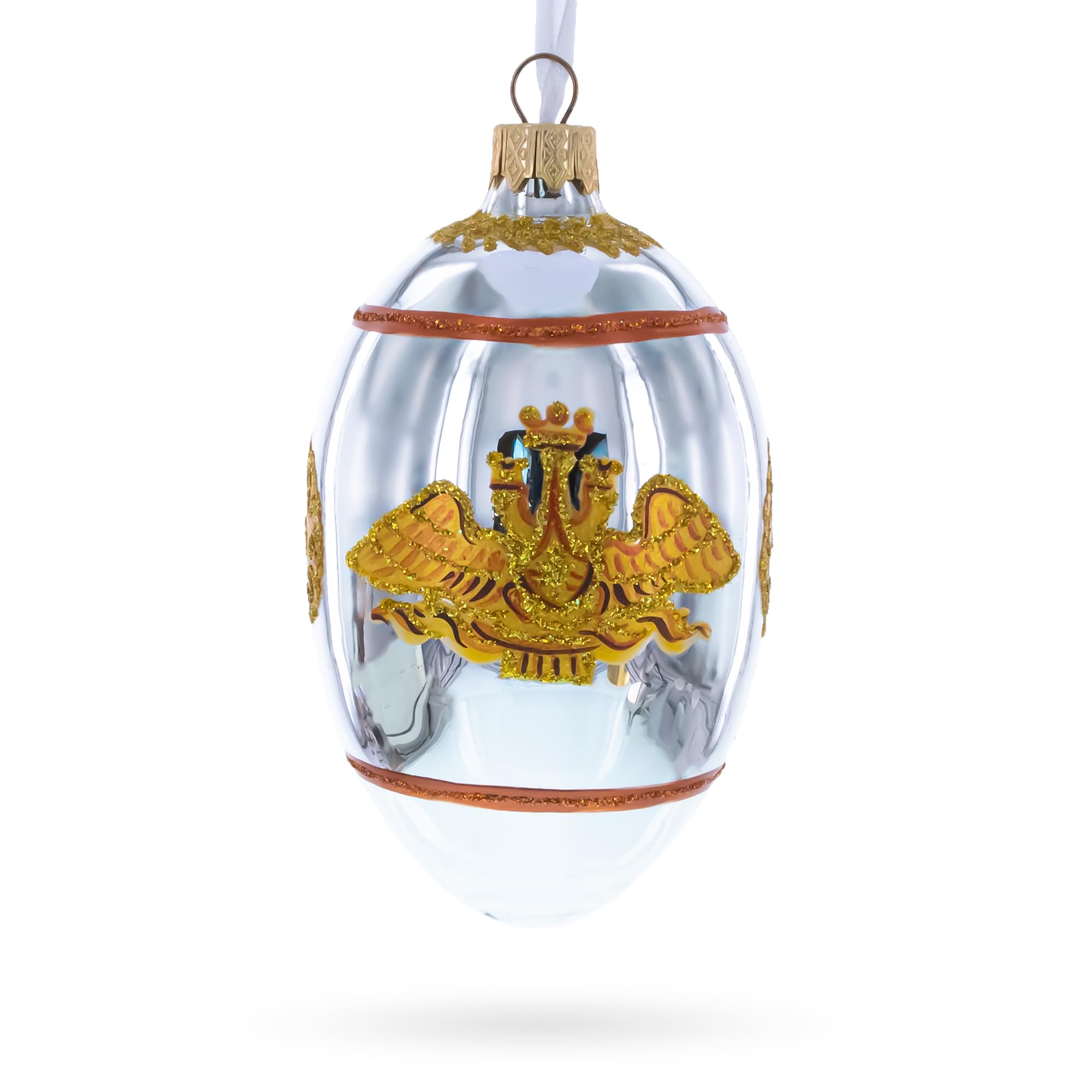 Œuf de Pâques en verre militaire 1916 fait main haut de gamme BestPysanky
