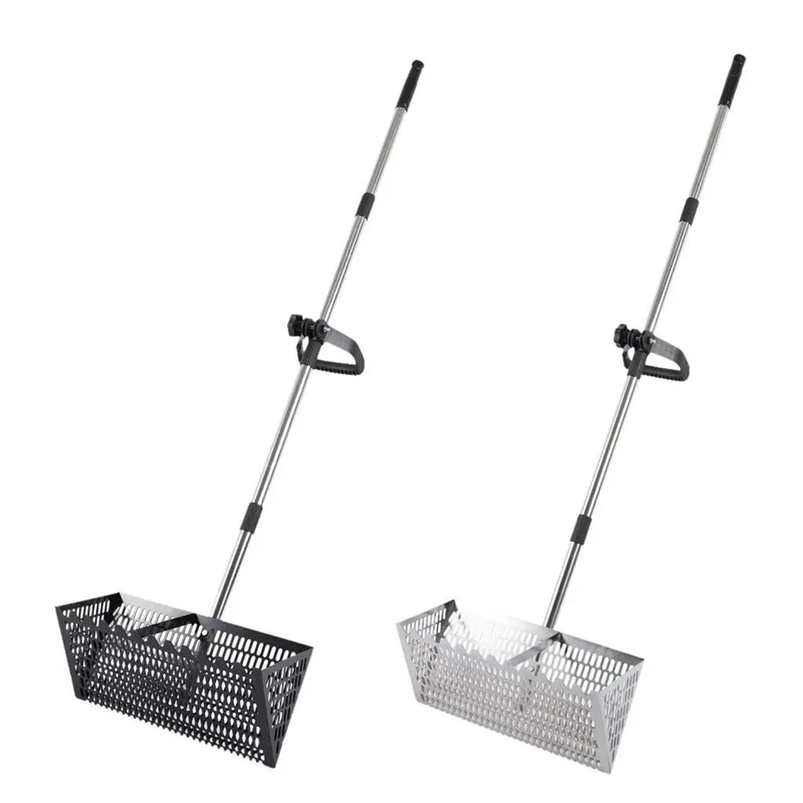 Rastrillo per pulci di sabbia Rastrello for sabbia ergonomico, raccoglitore di frutti mare, setaccio for for campeggio all'aperto(Black)