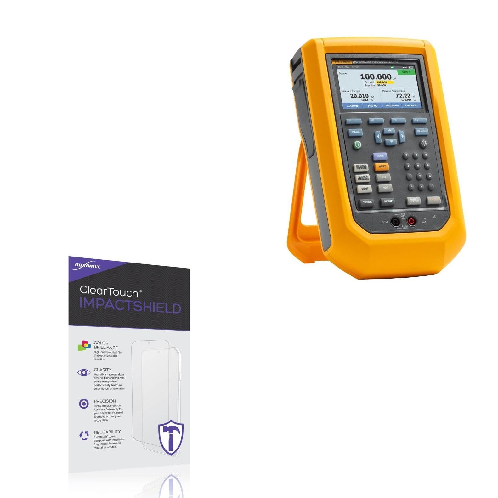 BoxWave Screen Protector Compatible with Fluke 729 - ClearTouch ImpactShield (2-Pack), Impenetrable Screen Protector Flexible Film