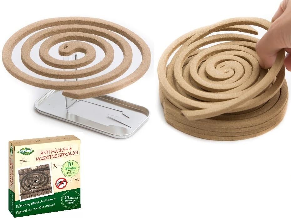 20Pc Mosquito Coils, Spirals Repellent Smoke for Indoor & Outdoor Patio - Perfect for BackYards Camping (Contains 20 coils & 4 Metal Stands) - 2 Boxes