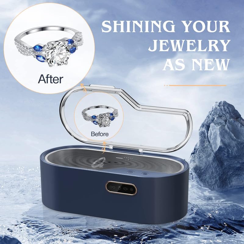 Ultraschallreiniger Schallreiniger für Brillen,50W Brillenreinigungsgerät Ultrasonic Cleaner mit 4...