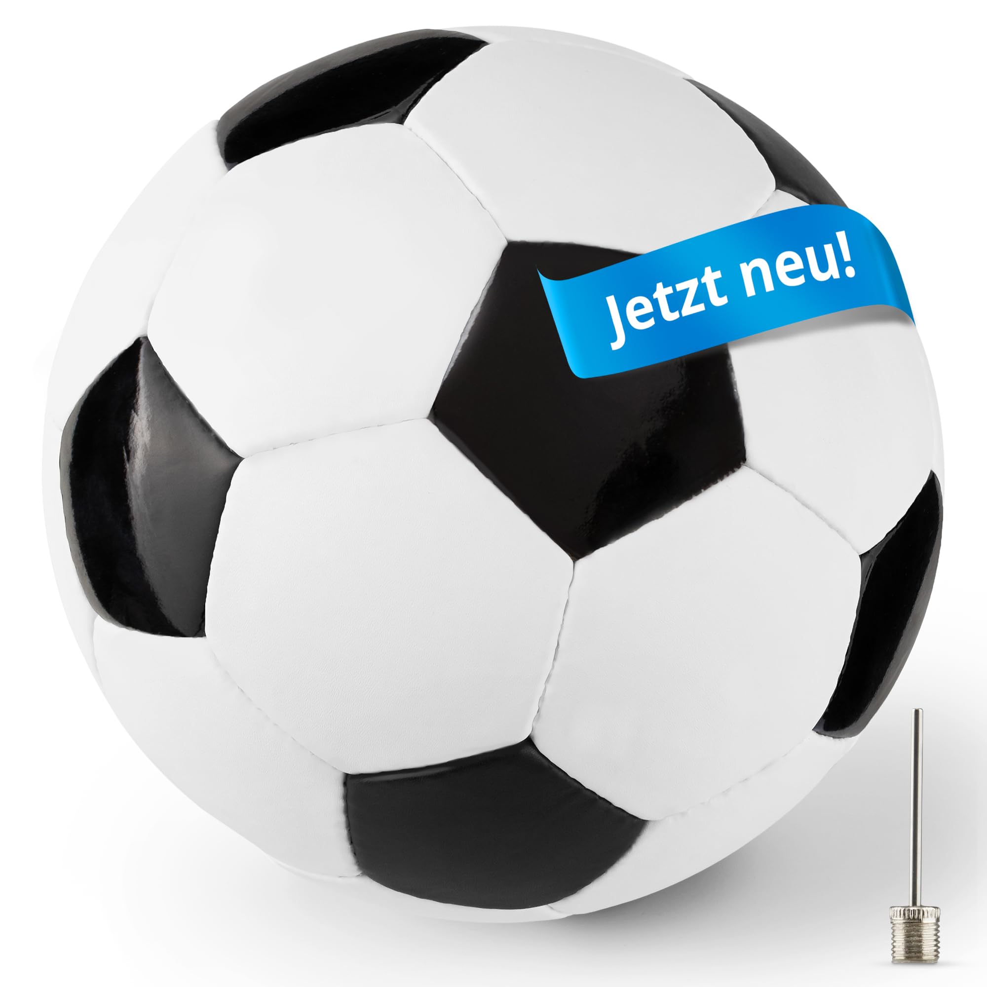 Football Size 3, Classic Black and White, for Children from 3 - 7 Years. Robust & High Quality, 290 g Lightweight, Small and Soft, Bambini Football, Play Ball for Children or as a Gift - Set with Ball-image-36