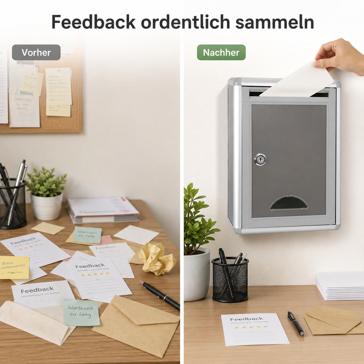 Gadpiparty Soporte de metal para sugerencias, caja de sugerencia, caja de sugerencia, caja de sugerencia, caja de aluminio, caja de aluminio, caja de cerradura, pinzas de metal