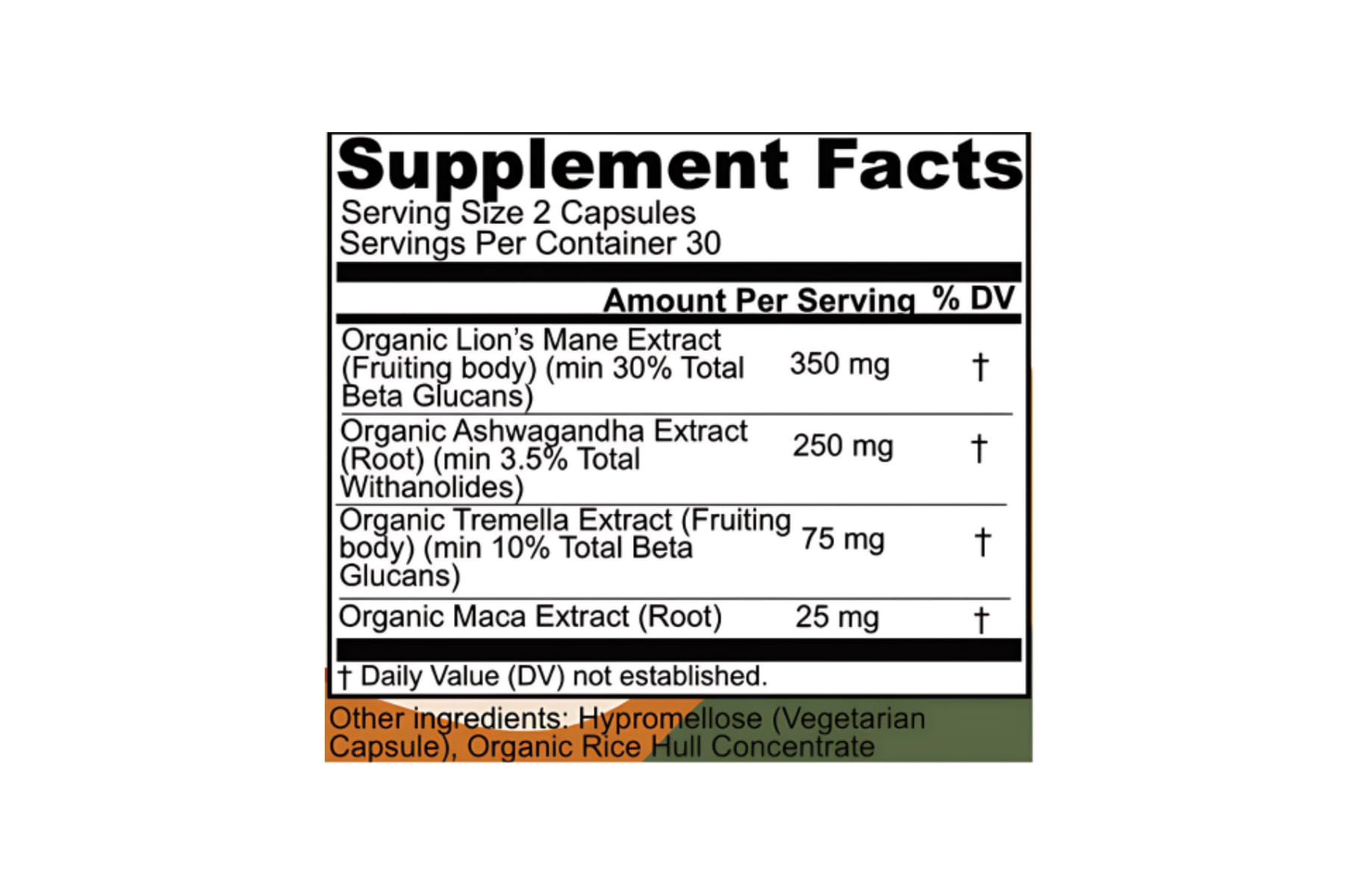 Peak + Valley Nootropic Brain Support Supplement for Memory & Focus with Lion's Mane Mushroom & Ashwagandha - 60 Ct Adaptogen Capsules - Adults/Seniors - Cognitive, Brain Fog, Energy Formula — Amazon image 3