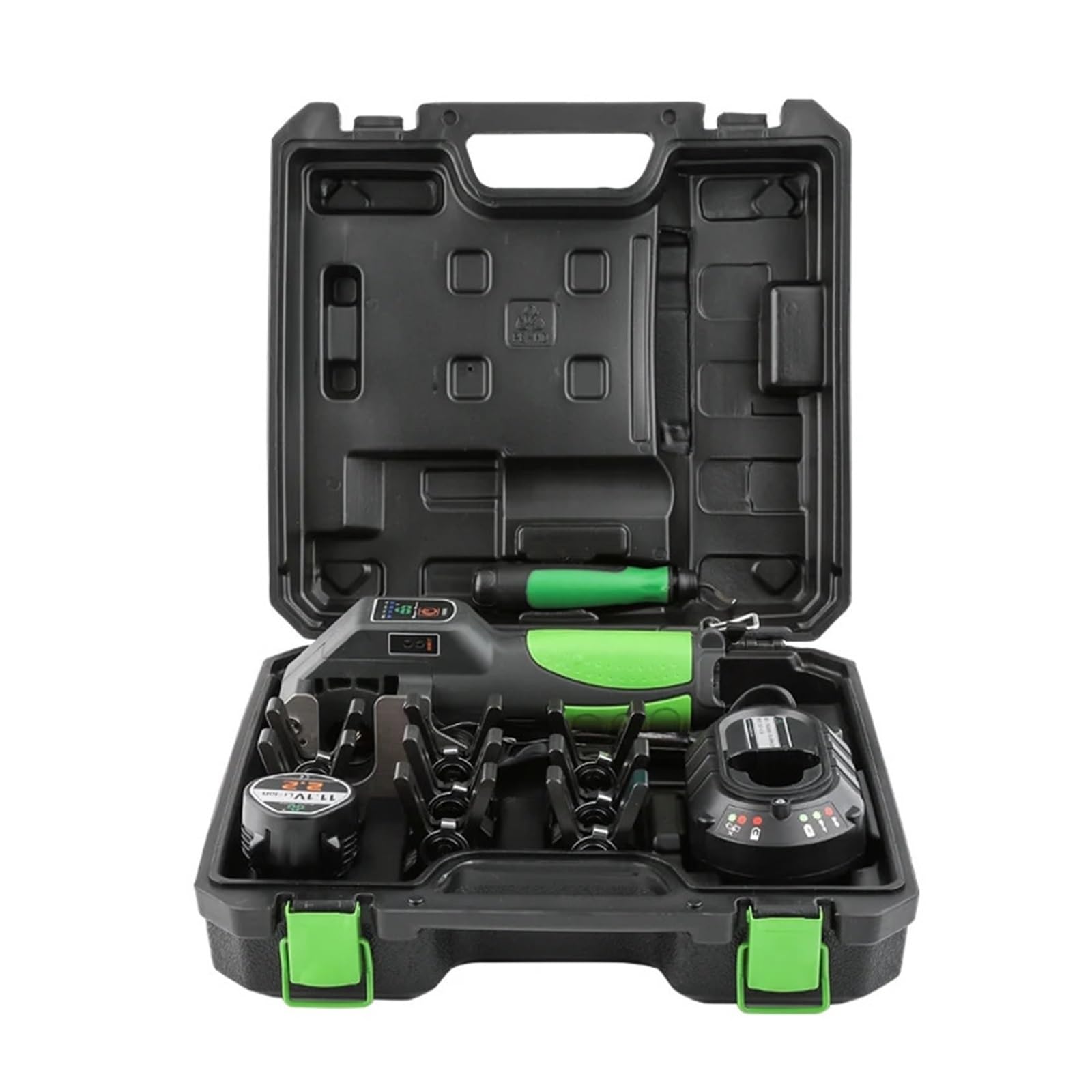 Herramienta para expandir tubos, Herramienta eléctrica for abocardar cobre sin cable, ST-E900A Juego de expansor manual/automático con batería de litio for abocardar tubos de cobre(ST-E900A)