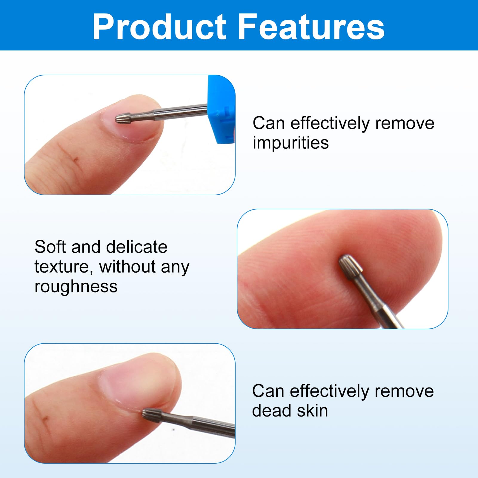 2 PCS Brocas Torno Uñas Profesional de Carburo para Quitar Cutículas y Piel Muerta, Grano Medio, Forma de Seta, Compatible con Tornos Eléctricos para Manicure y Pedicure