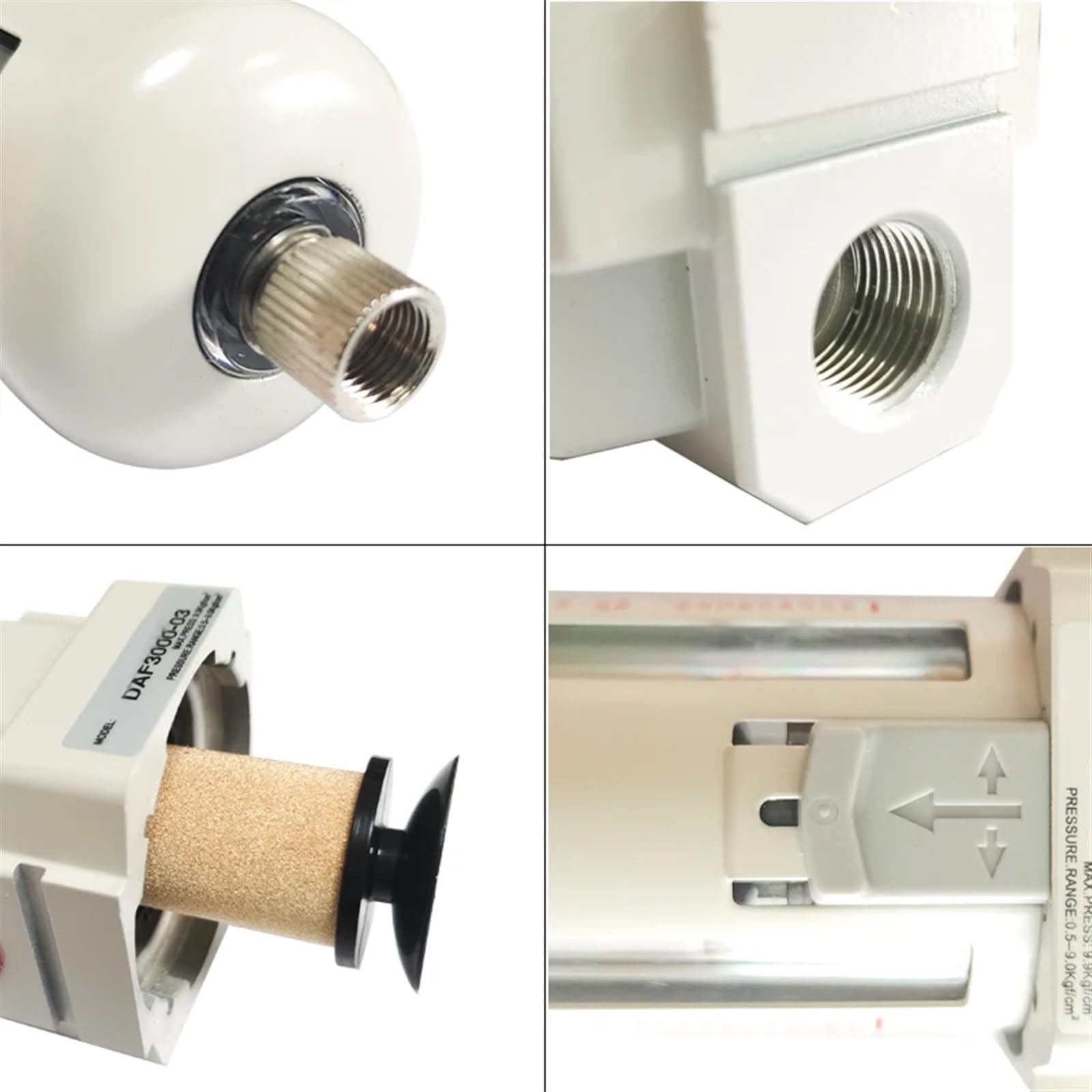 Vevor Filtro Separatore Acqua Olio Per Compressori D'aria Ad 30 Mpa
