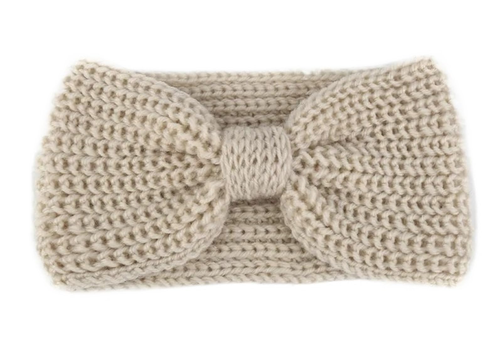 Stirnband 3 stücke Frauen Stirnband Einfarbig Elastische Haar Bands Twisted Gestrickte Turban Headwrap Winter Mädchen Haarband Haar Zubehör Winter Stirnband(White C)