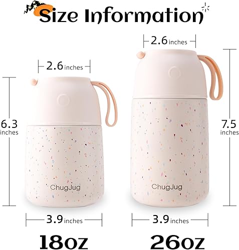 Miniatura 96 de Termo para comida caliente para adultos y niños boca ancha, tarro de alimentos aislado de 26 onzas con cuchara, termo de sopa a prueba de fugas