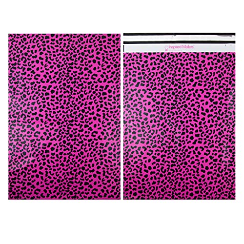 Image of Inspired Mailers - Poly Mailers 16x22-50 Pack - Hot Pink Cheetah - Large Mailing Envelopes - Large Shipping Envelopes - Large Shipping Bags - Big Mailers