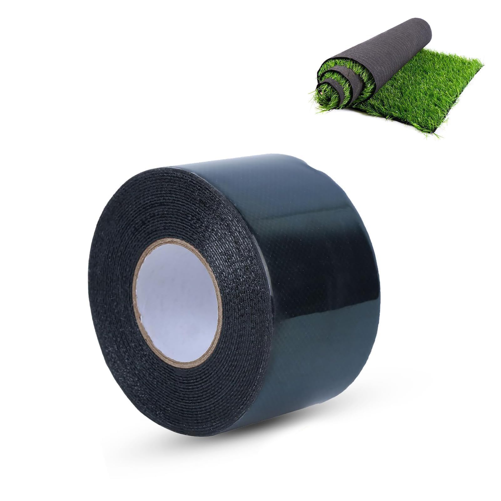 Artificial Grass Seaming Tape, Double Sided Self Adhesive Lawn Turf Tape Joining Non-Woven Cloth Turf Seaming Garden Accessories for Connecting Turf, Outdoor Carpet,Lawn, Fake Grass, 50mm X 5m