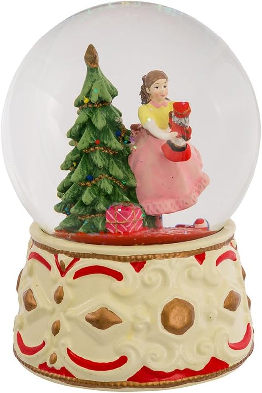 Kurt Adler Clara Musical Water Globe with Nutcracker , 5.5-Inch