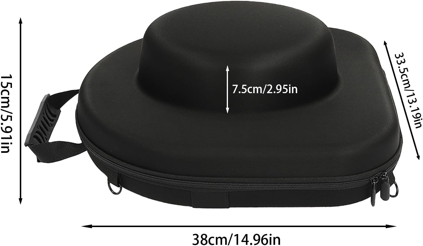 Cowboy Hat Storage Box Travel Case with Adjustable Shoulder Strap Crush Proof Waterproof Wide-brimmed Hats Storage Holder Hat Carrier for Panama Wide Brim Boater Felt Hats Sunhat