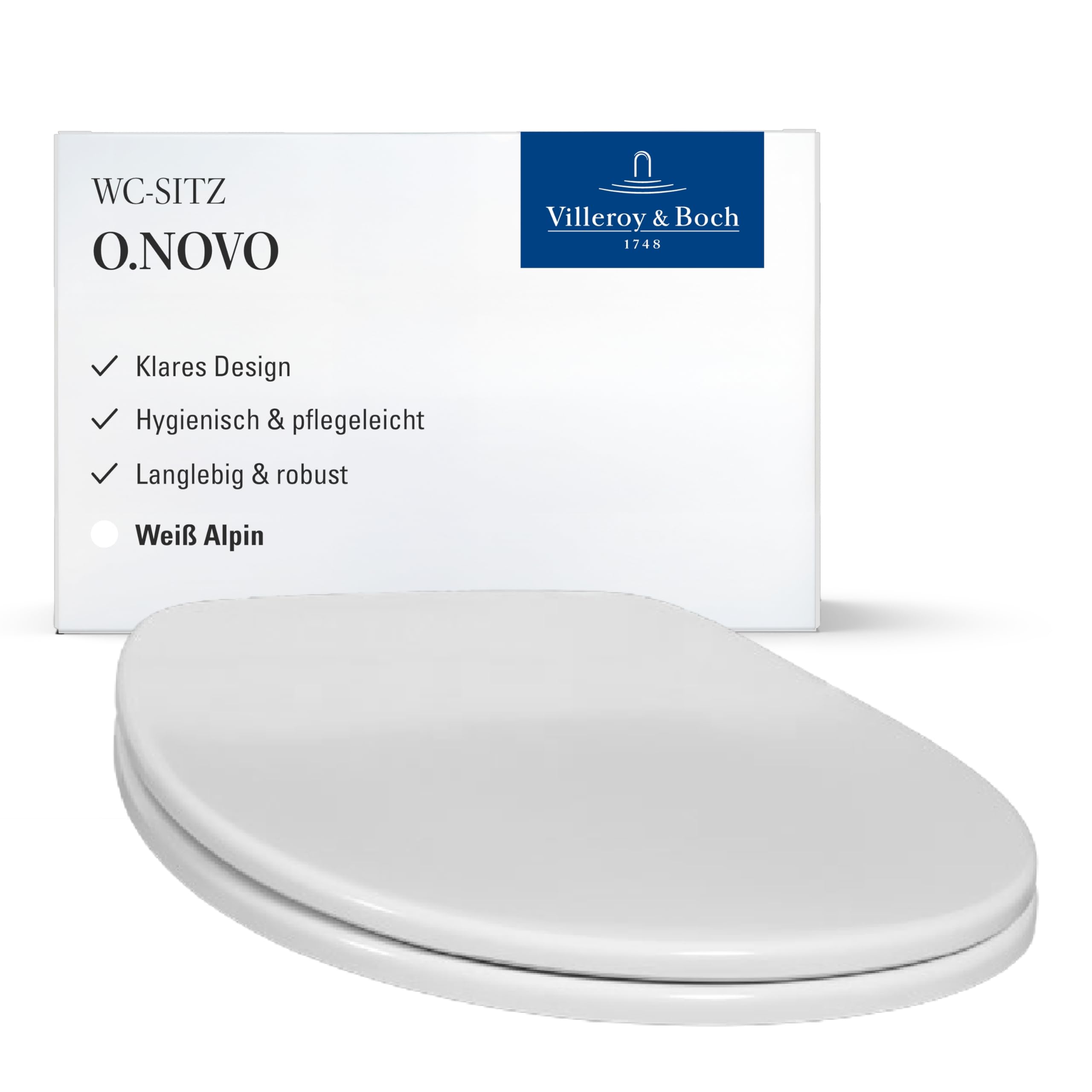 Villeroy & Boch 88236101 WC-Sitz Omnia Classic Alpin Weiß,