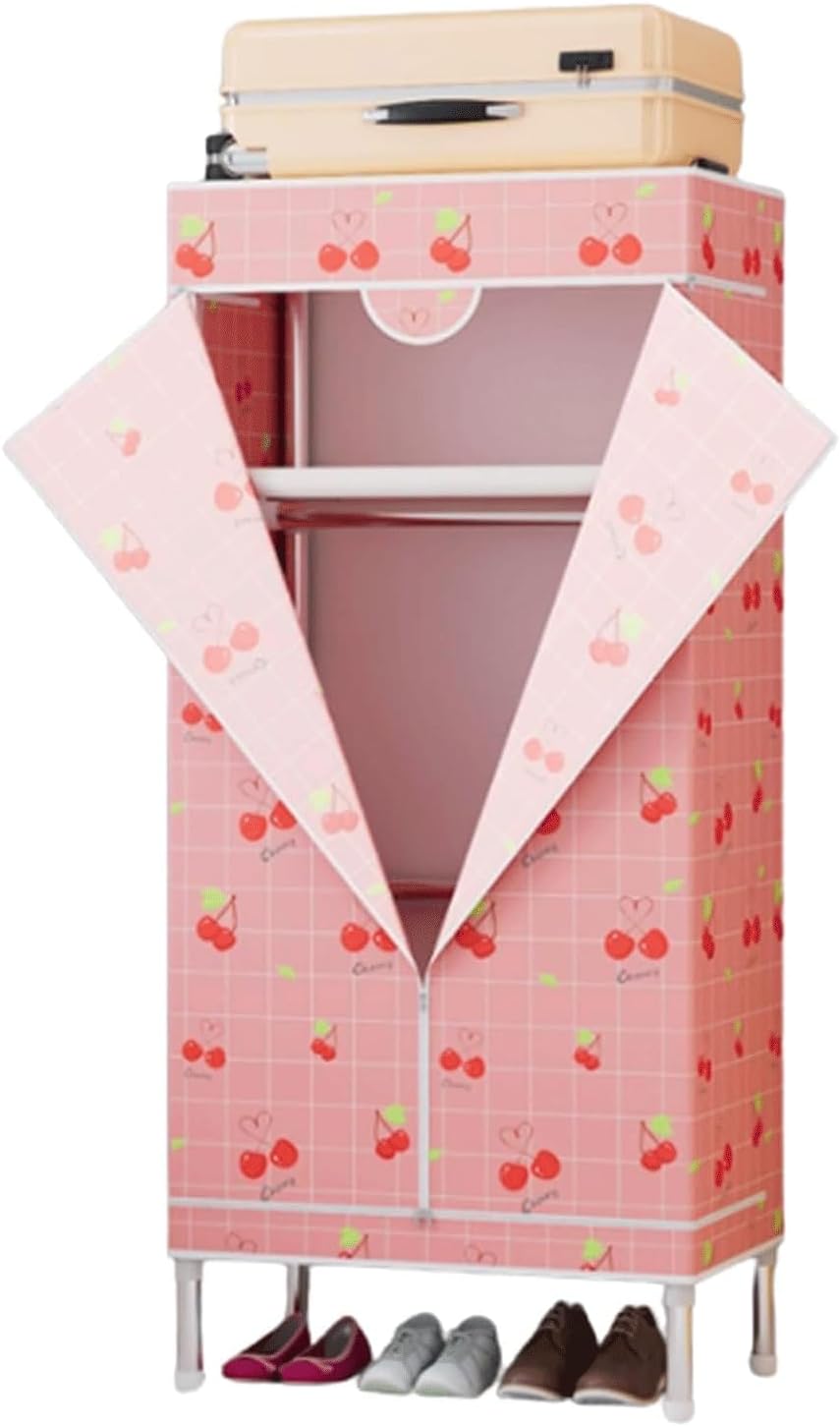 Foldable Closet Steel Wardrobe Closet Oxford Fabric Clothes Closet Easy to Assemble for Bedroom Hanging Portable Wardrobe