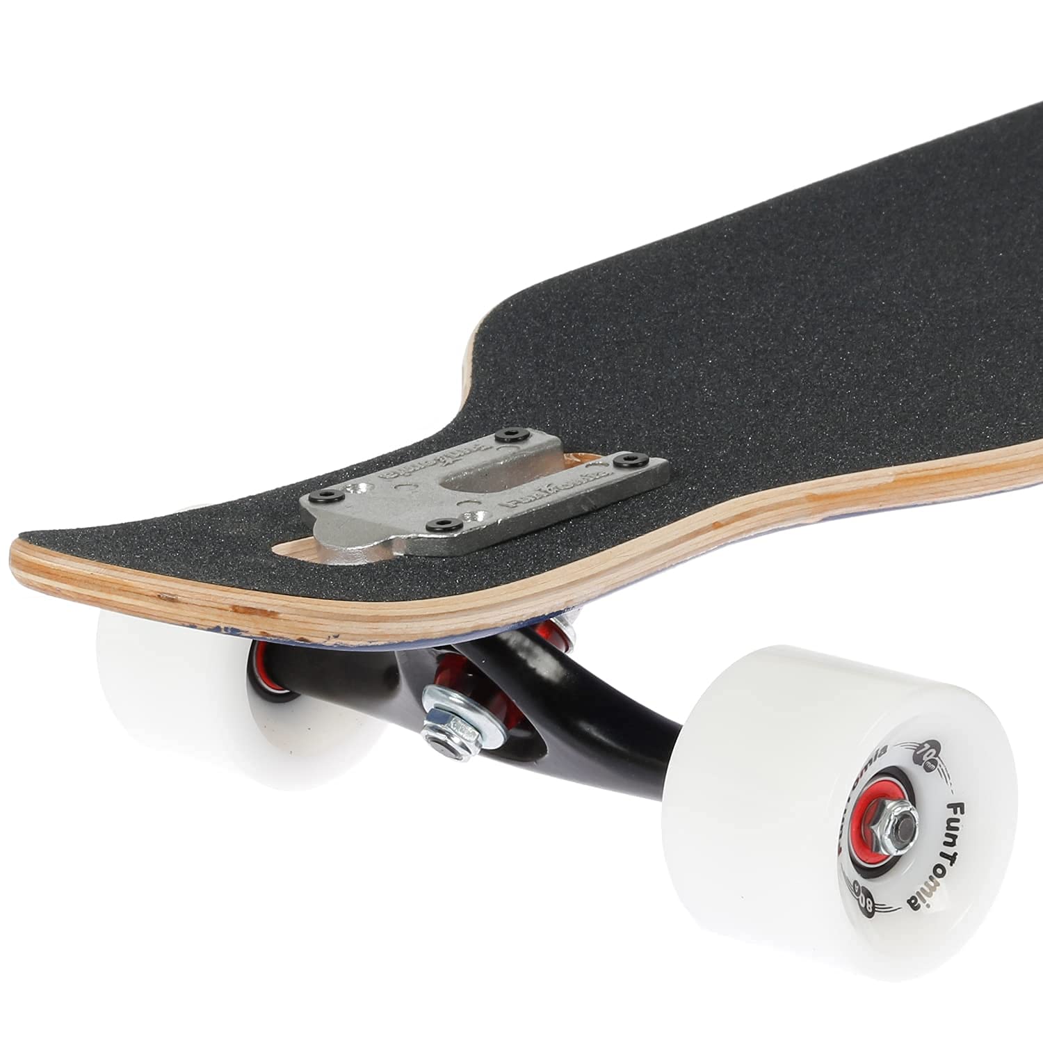 FunTomia Longboard Skateboard Drop Through Cruiser Planche complète avec roulements à Billes Mach1 High Speed T-Tool avec et sans Roues LED