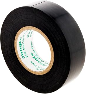 Zenitech - Cinta Adhesiva Aislante Eléctrica 19mm x 20m - Negra - PVC Grueso 0,15mm - Calidad Profesional para Seguridad...