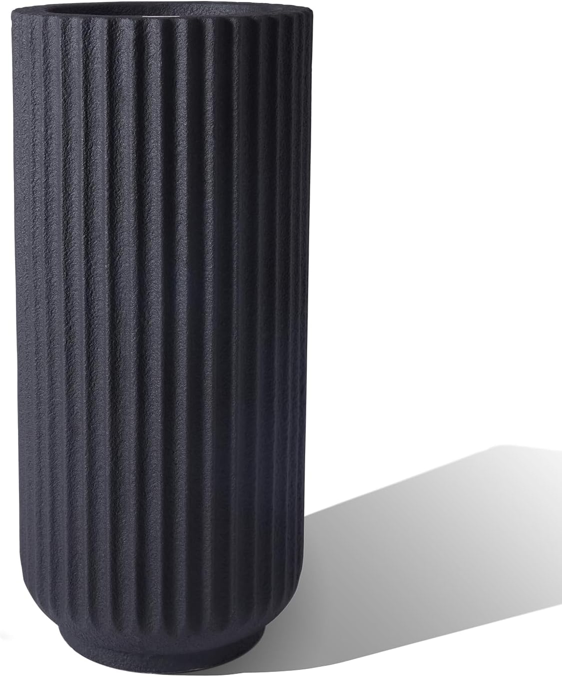 Classic Roman Column Style Planter | 20" Tall | Black & White Options | Ideal for Entrance & Living Room Corner | Durable Fiberglass Composite