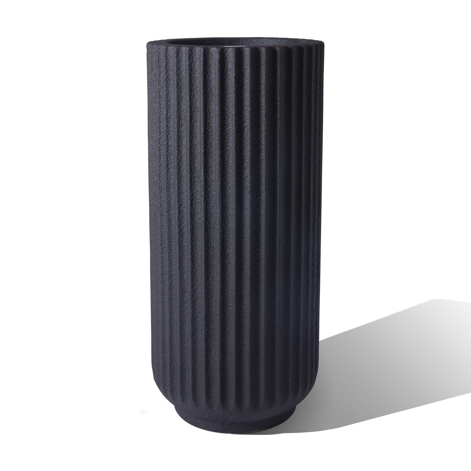 31.5 Inch Tall Roman Column Concrete Planter(14.2Dx31.5H,36 Pounds),Durable All-Weather Use with Drainage Holes,Large Tall Round Planter for Outdoor Indoor Plants