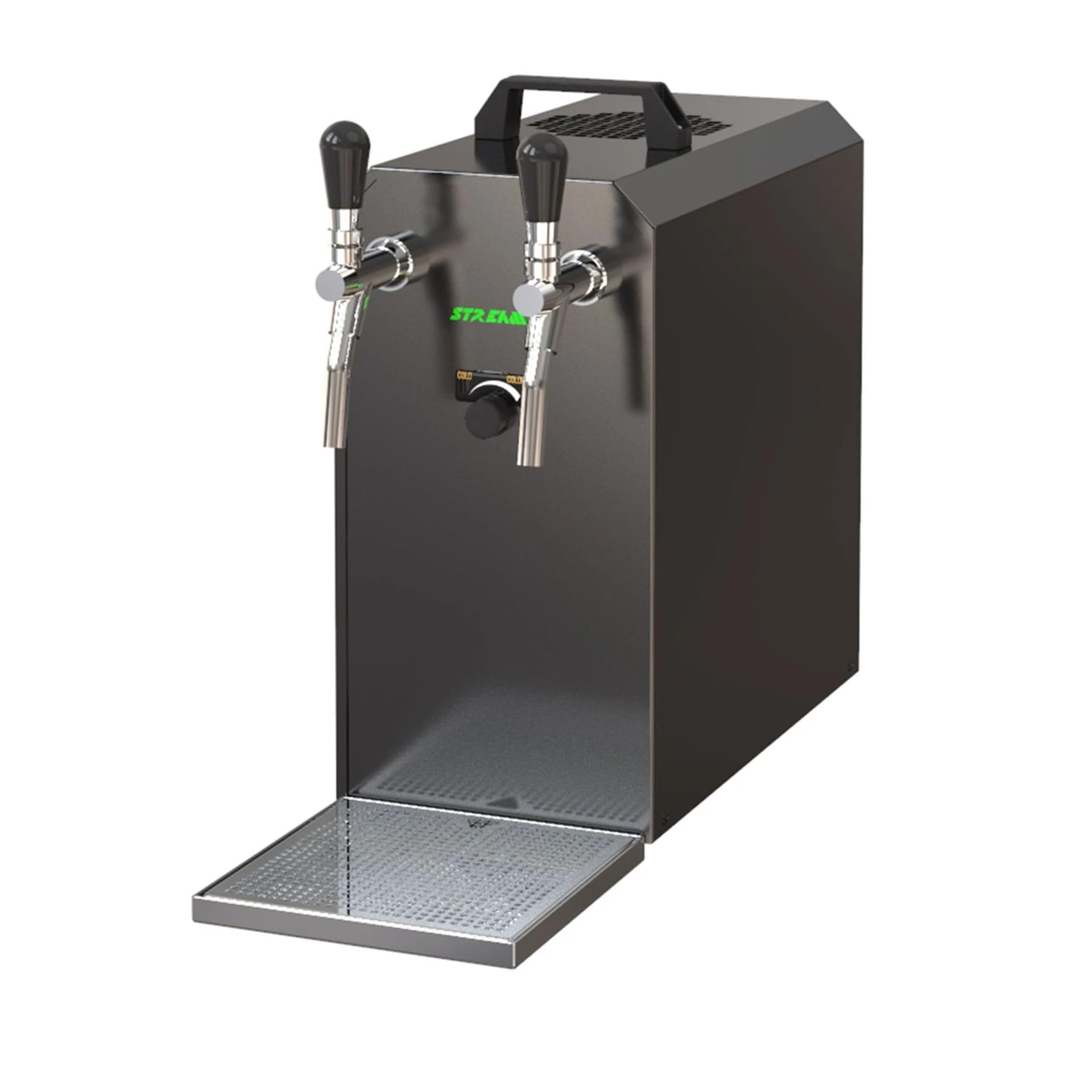 Erogatore Birra Stream 50 Set Completo 2 Linee, raffreddatore a Flusso Fino a 55 l/h, Acciaio Inossidabile, Keg Type D, Keg 2 Type A
