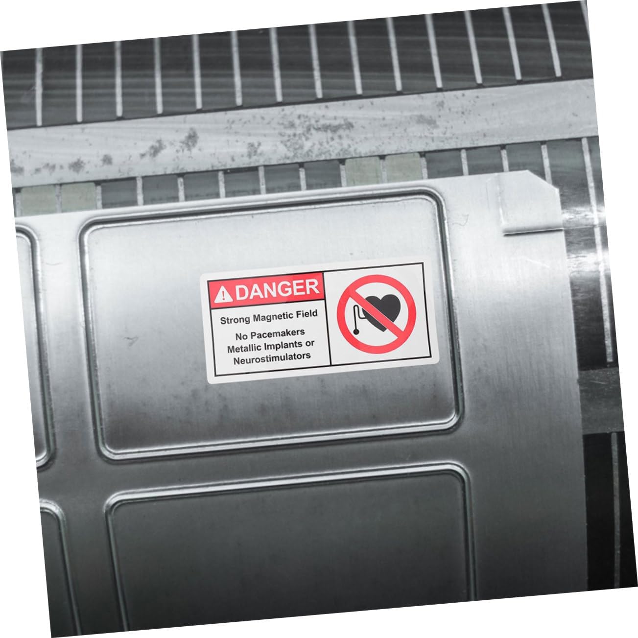 2pcs Security Safety Label Caution Magnetic Field Sign Pp Paper for Industrial Educational