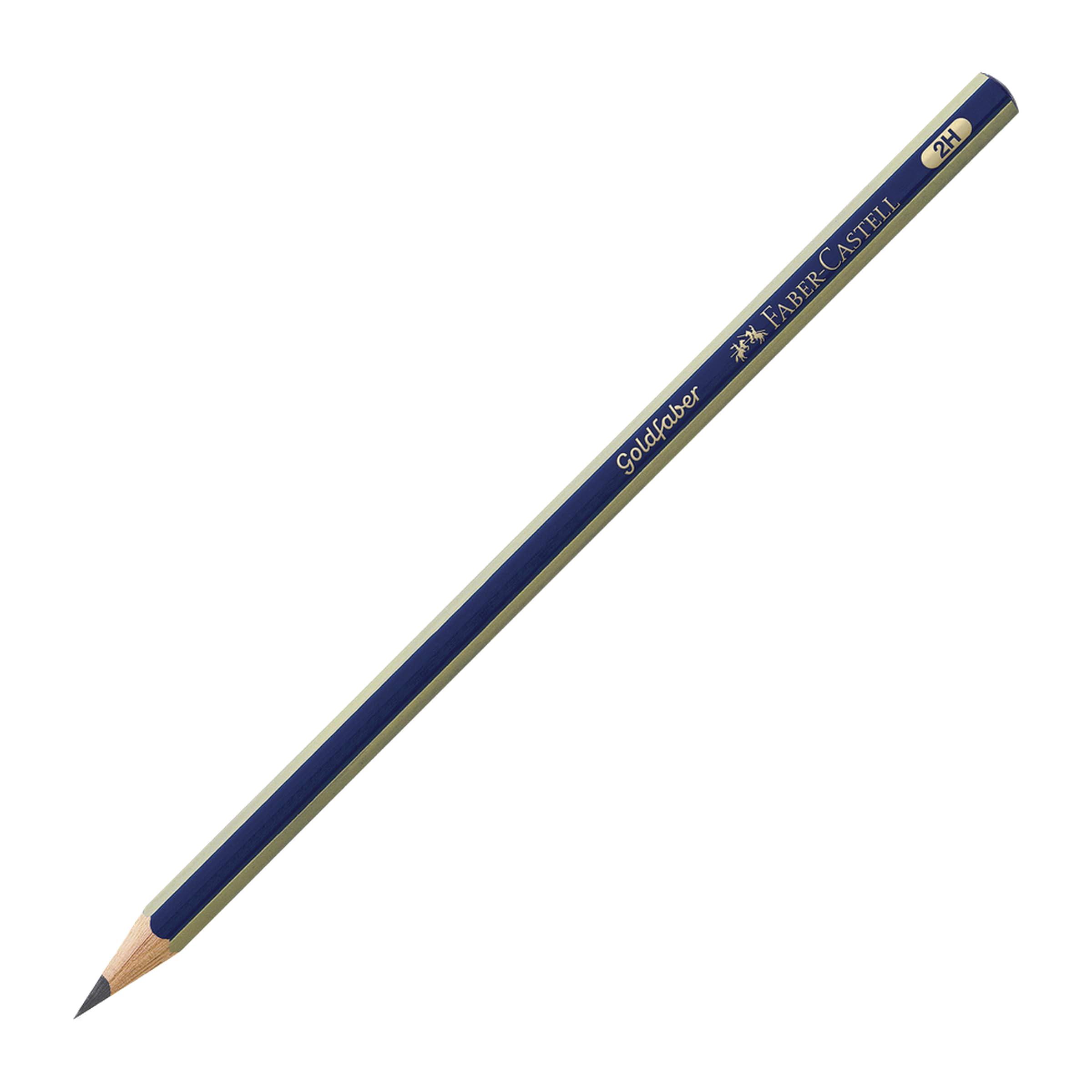 Faber Castell Gold 1221 2H - Lápiz, 12 unidades, color negro
