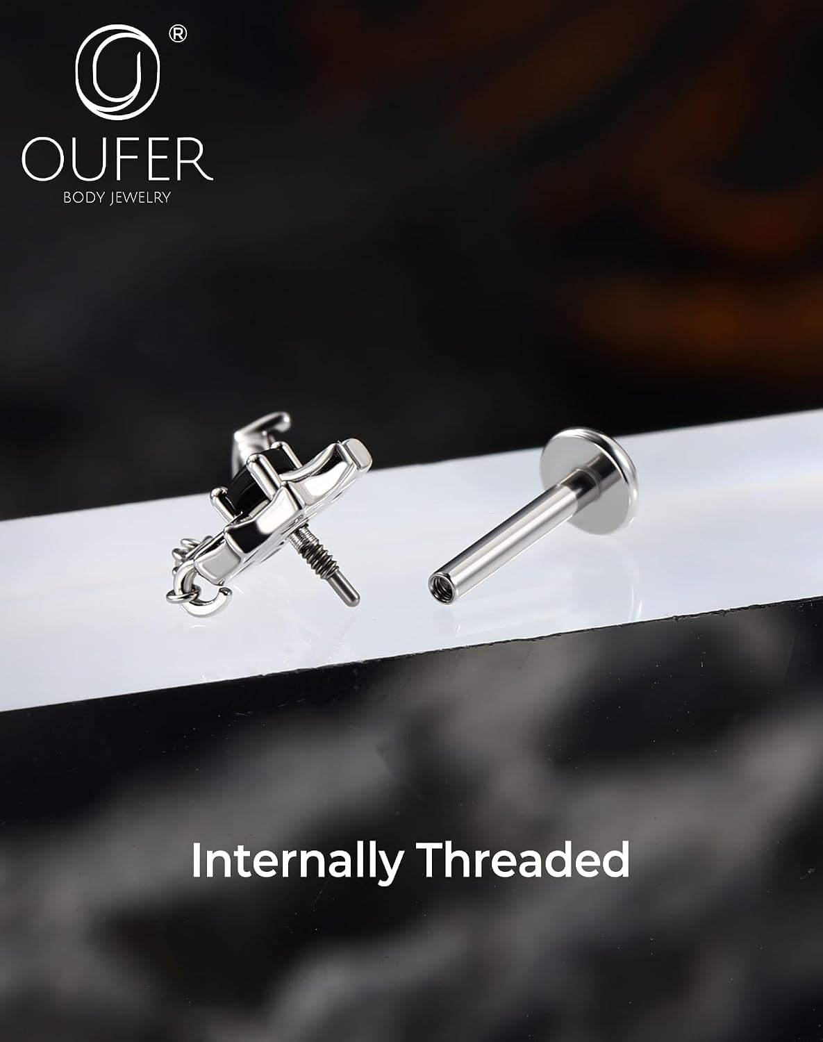 OUFER 16G Spider Web Helix Piercing Jewelry, Dangle Tragus Earrings