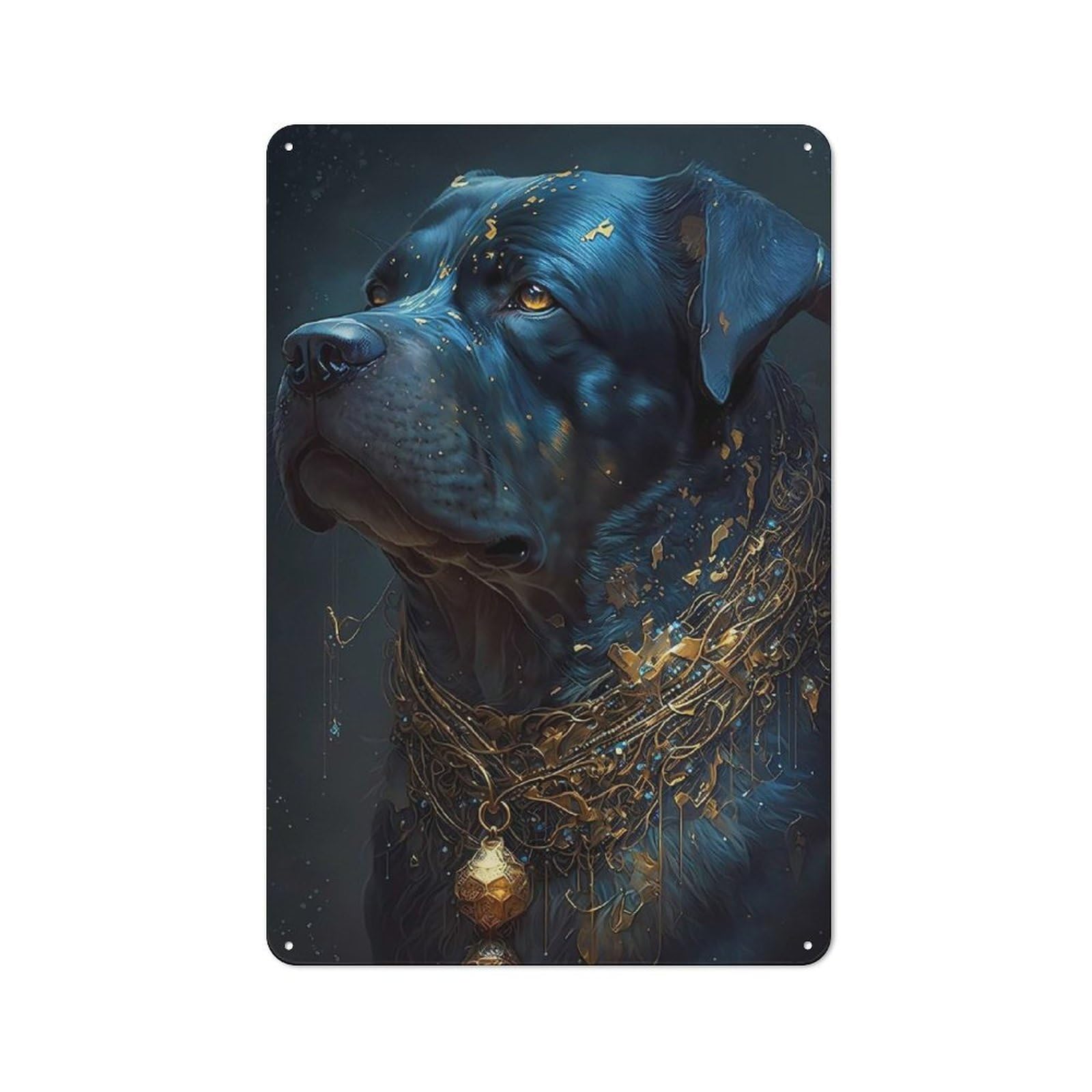 Rottweiler Dog Vintage Metal Sign 30x20cm, Bistro Style Bistro Wall Plaque for Cafe, Bistro, Bakery Or Restaurant
