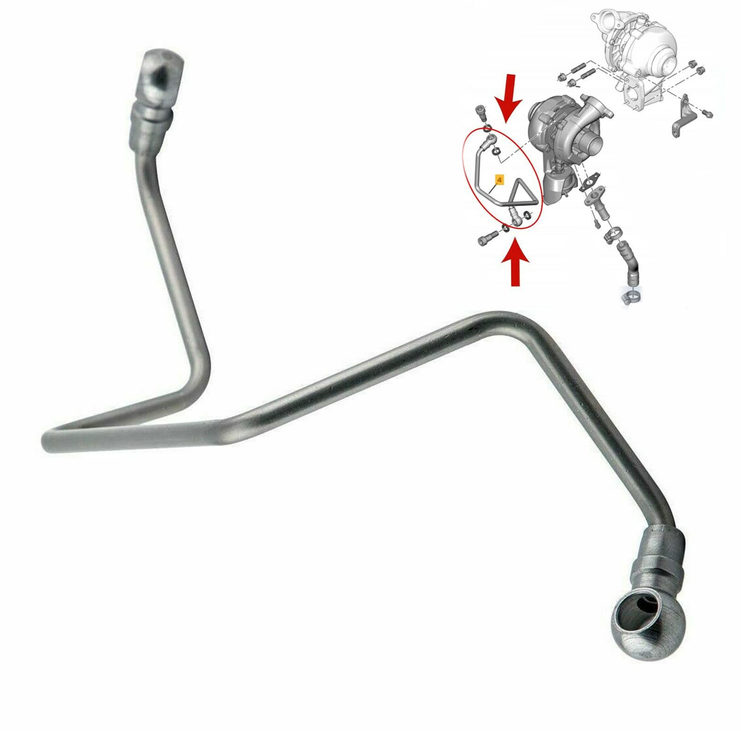 Tuyau d'alimentation en huile pour turbocompresseur 1.6 TDCI 110 PS 0379.46, 0379.47, 0379.68, 3M5Q6K679AD, 1479839, 9651785280D