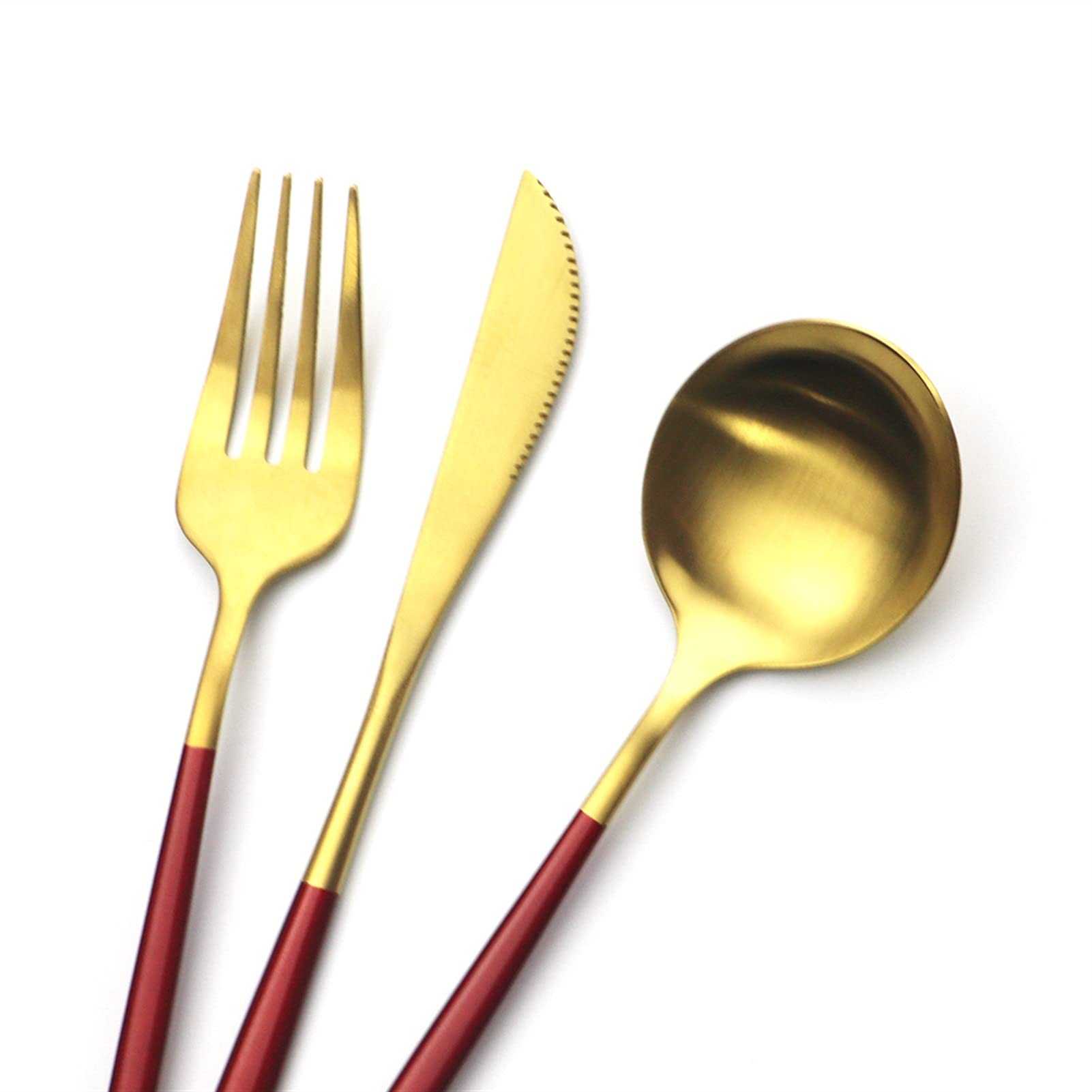 Black Gold Geschirr Besteck Set Messer Kuchengabel Kaffee Löffel Geschirr Edelstahl Besteck Eis Scoop Set essgeschirr (Color : Champagne)