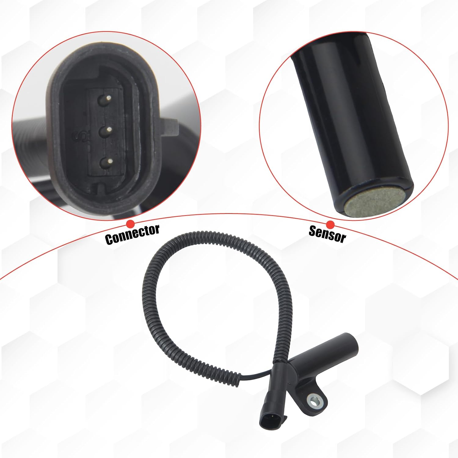 56027280 Crankshaft Position Sensor Compatible with Wrangler 1993-1995 Grand Cherokee 1993-1996 4.0L L6