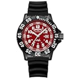 Military Watch Special Forces Luminous&comma; Stainless Steel Tactical Night Watches for Men&comma; Men&apos;s Watches&period; &lpar;Rubber Band Red Dial&rpar;