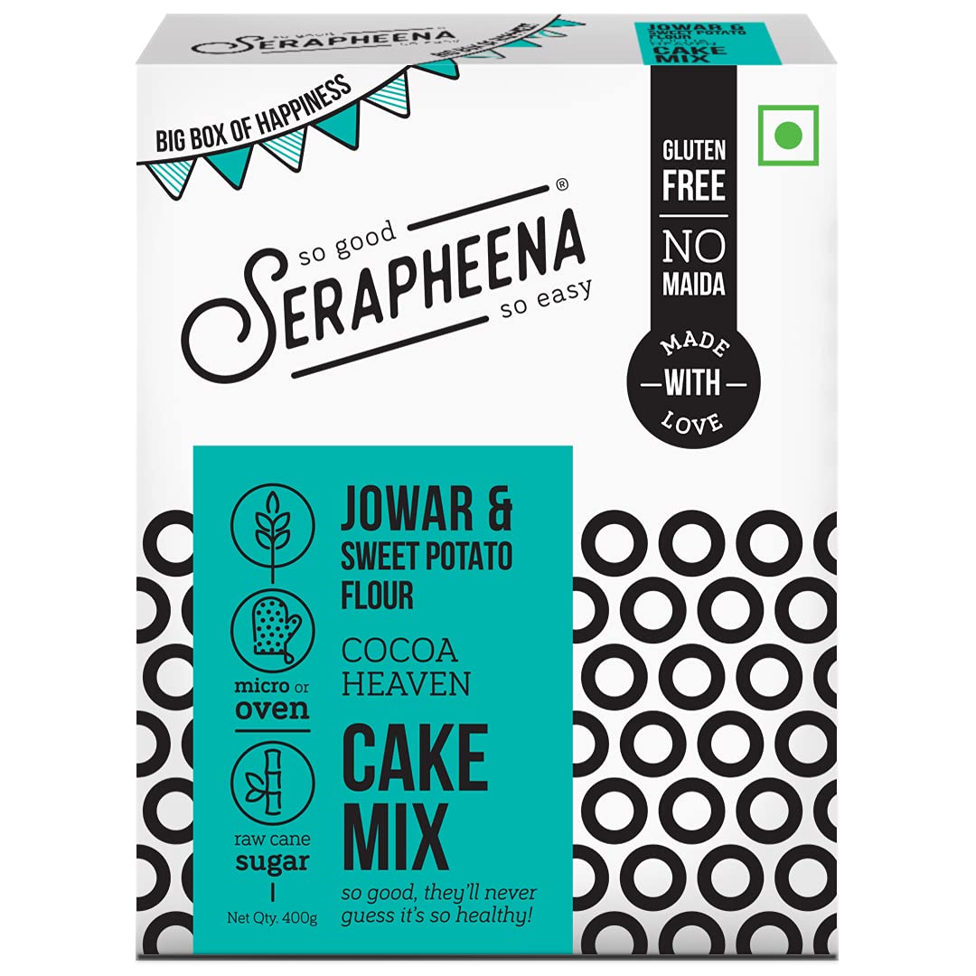 Cocoa Heaven Big Box of Happiness Cake Mix, 400g | Jowar and Sweet Potato Flour, Gluten Free, No Maida, Quick and Easy to Make