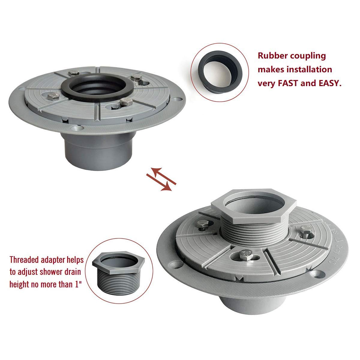 Neodrain 24Inch Linear Shower Drain With 2in1 Flat & Tile insert